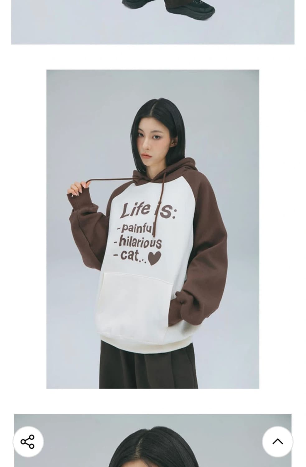 에이프릴에잇 Life is RAGLAN 후드티 상품이미지1