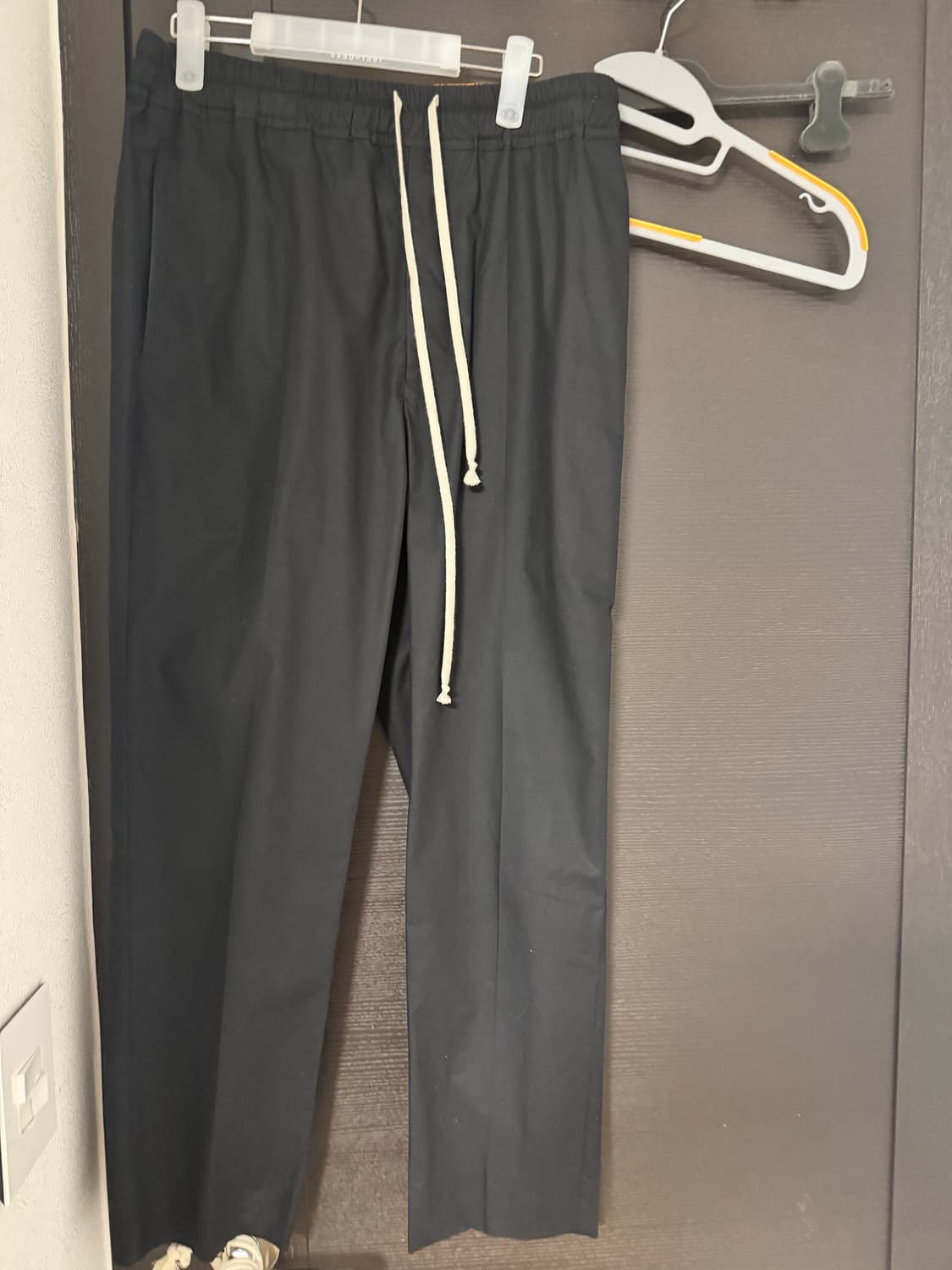 [Rick Owens] 코튼 드로스트링 팬츠 블랙 5 상품이미지1