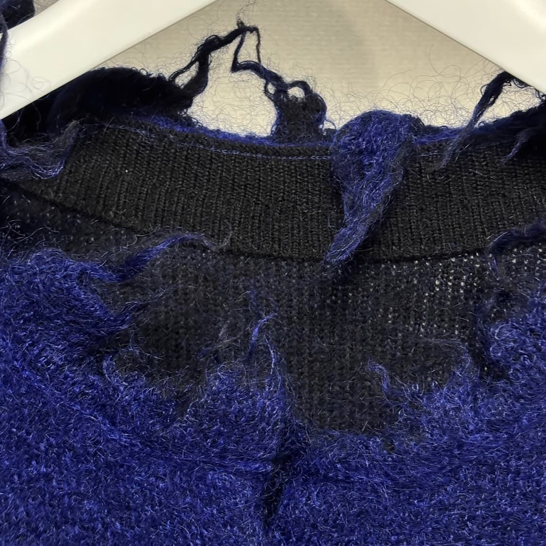 F) 퍼버즈 PERVERZE 모헤어 리버서블 대미지 가디건 상품이미지4