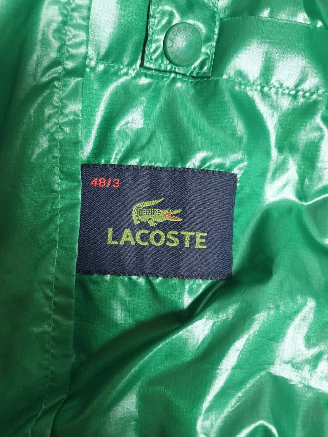 💚🐊 라코스테 글로시 그린 히든후드 바람막이 95 상품이미지8
