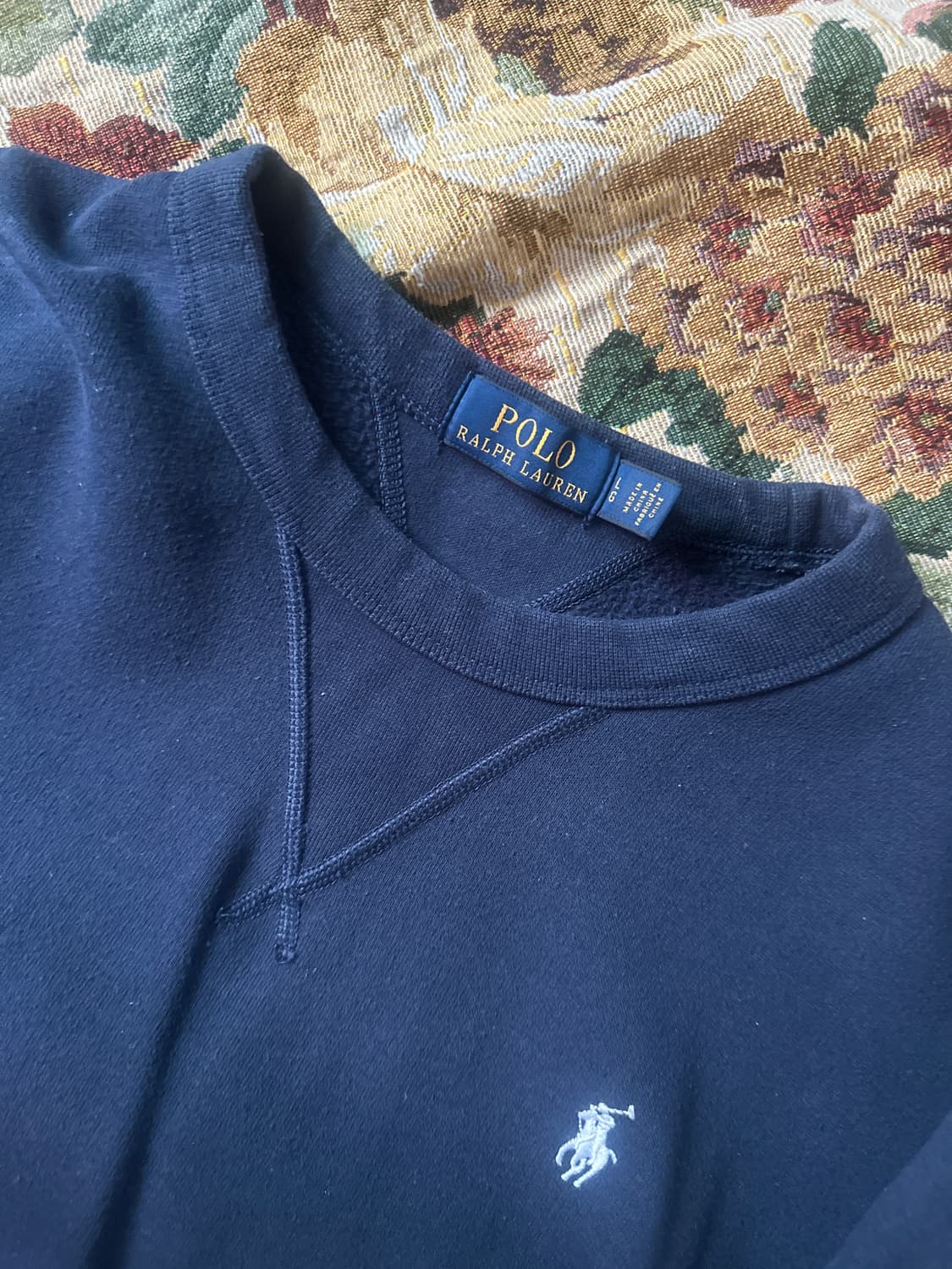 폴로 맨투맨 네이비 L 상품이미지2