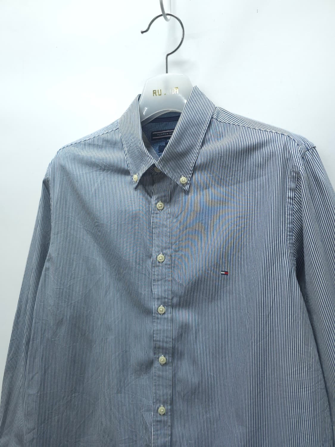타미힐피거 남성 블루 스트라이프 셔츠 (95) 상품이미지2