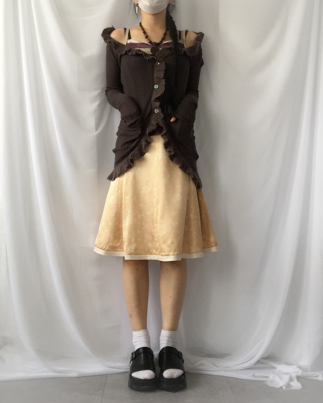 Ruffle point ribbeld woolen knit cardiga 상품이미지8