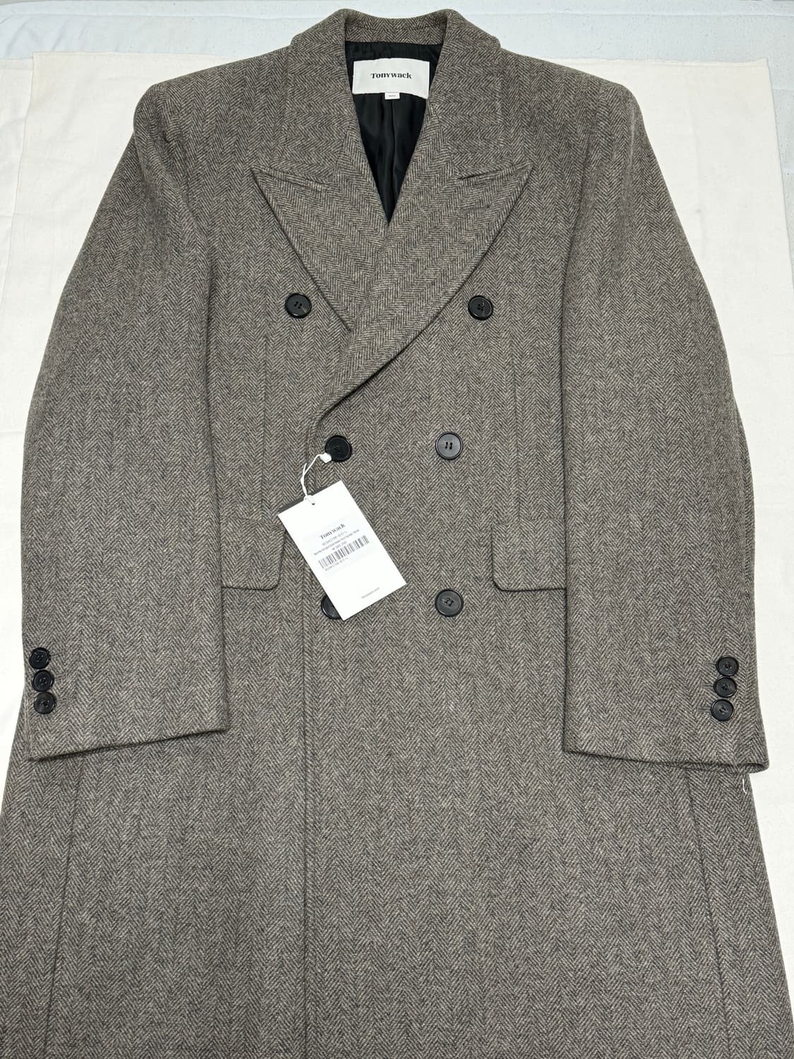 토니웩 / 23FW 메리노 울 헤링본 더블 브레스티드 코트 / L 상품이미지2