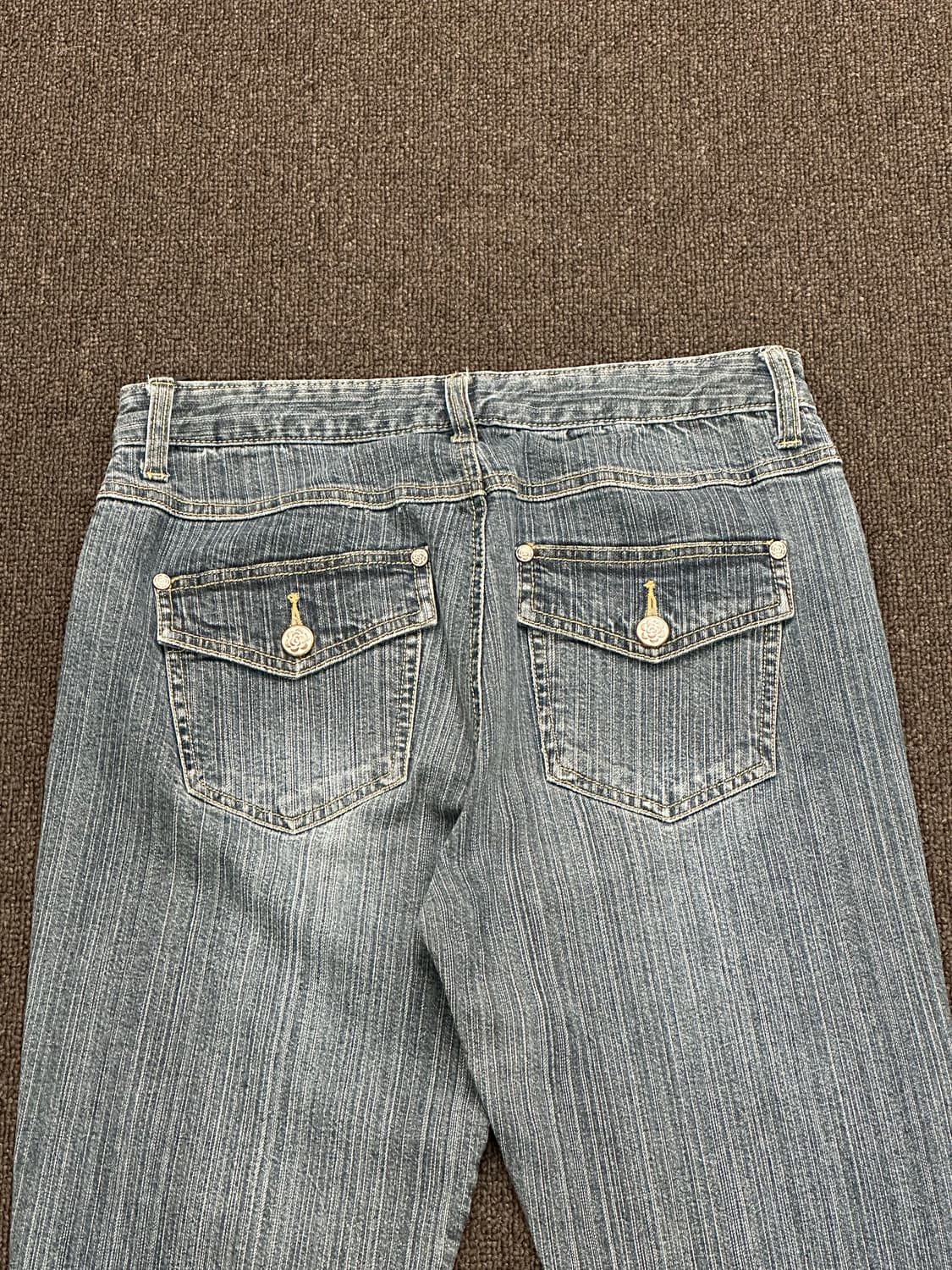 OS)Japanese vintage 여성 플라워 자수 부츠컷 팬츠 상품이미지10