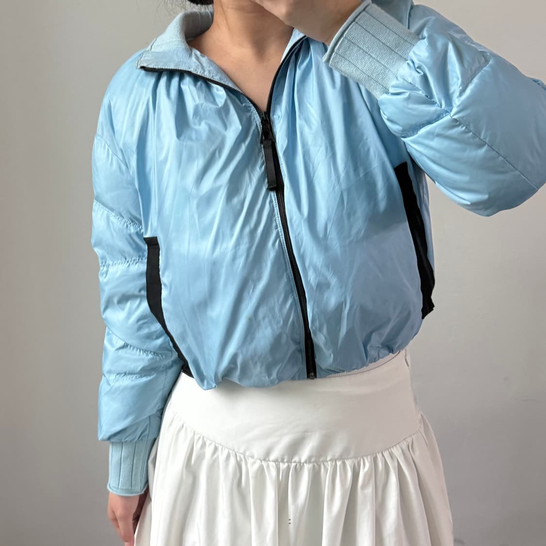 오브제 라이트 블루 숏 점퍼 상품이미지2