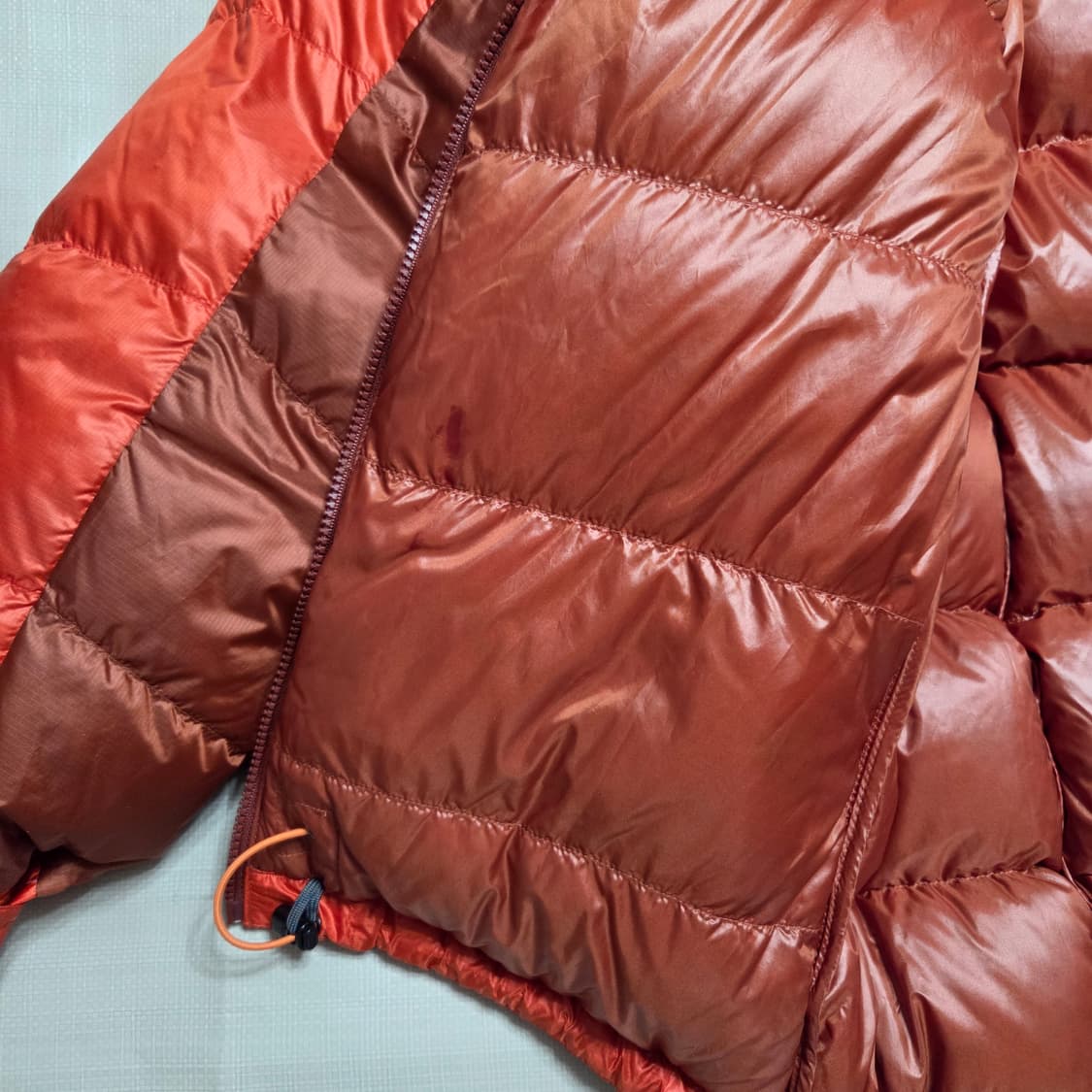 몽벨 알파인 다운 패딩 오렌지 XL 상품이미지8