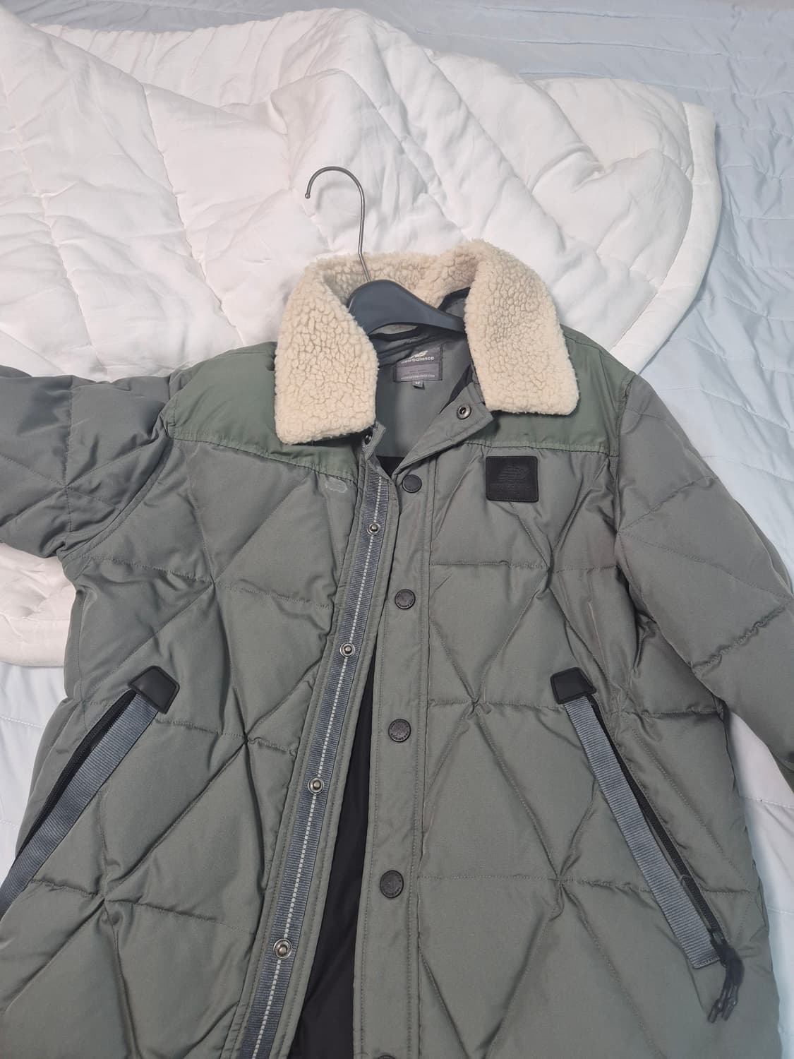 뉴발란스 퀼팅 자켓 M 카키 상품이미지1