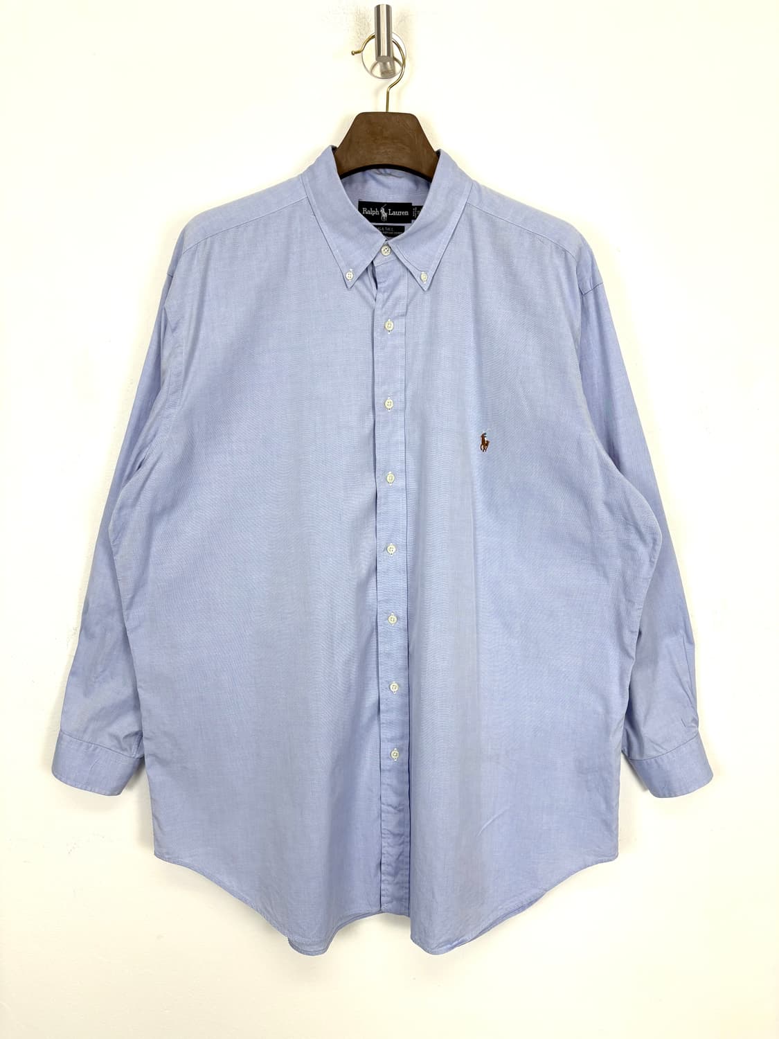 [4XL]POLO 블루 긴팔 빅셔츠  상품이미지4