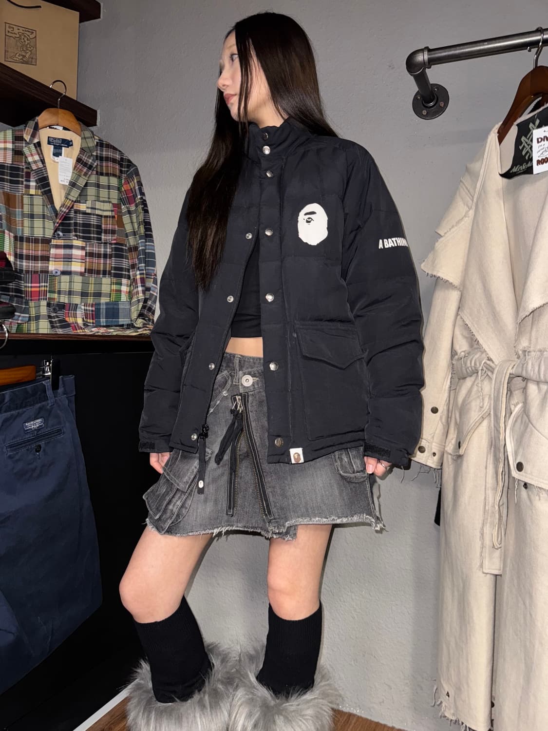 A Bathing Ape 베이프 로고 패딩 상품이미지2