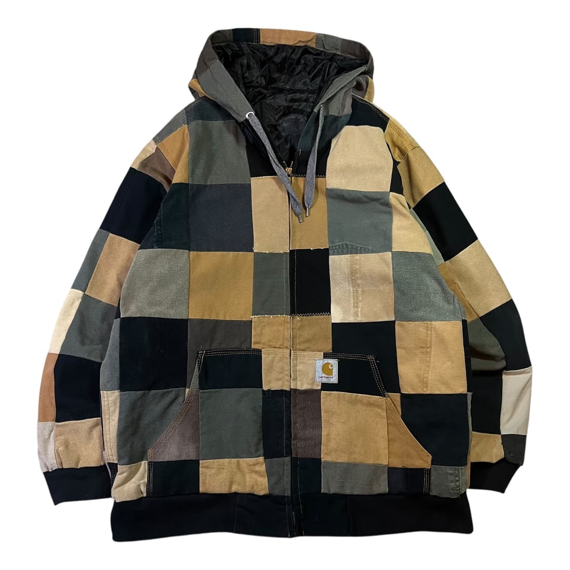 칼하트 리메이크 패치워크 후드 자켓 상품이미지1