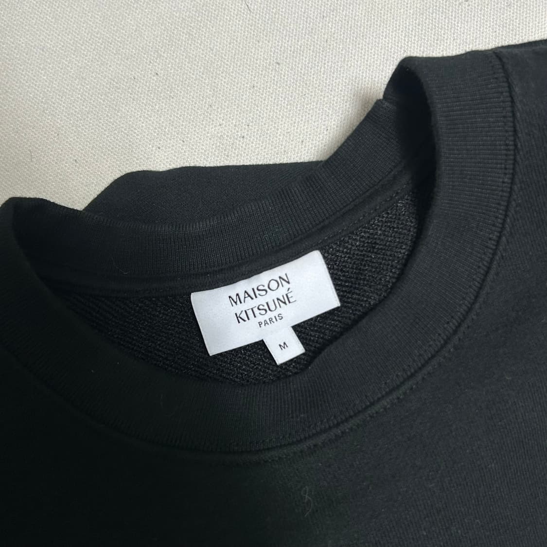 M 메종키츠네 폭스헤드 블랙 맨투맨 상품이미지4