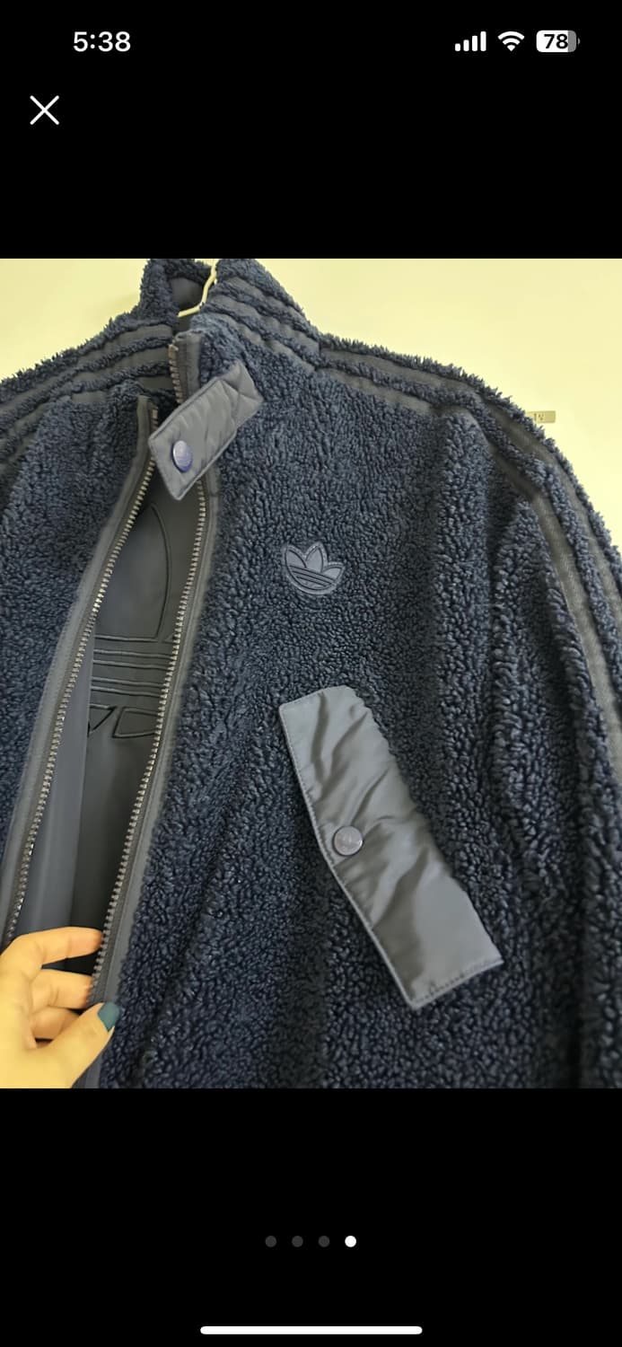 아디다스 양면 쉐르파 롱 s 희귀컬러 네이비 상품이미지4