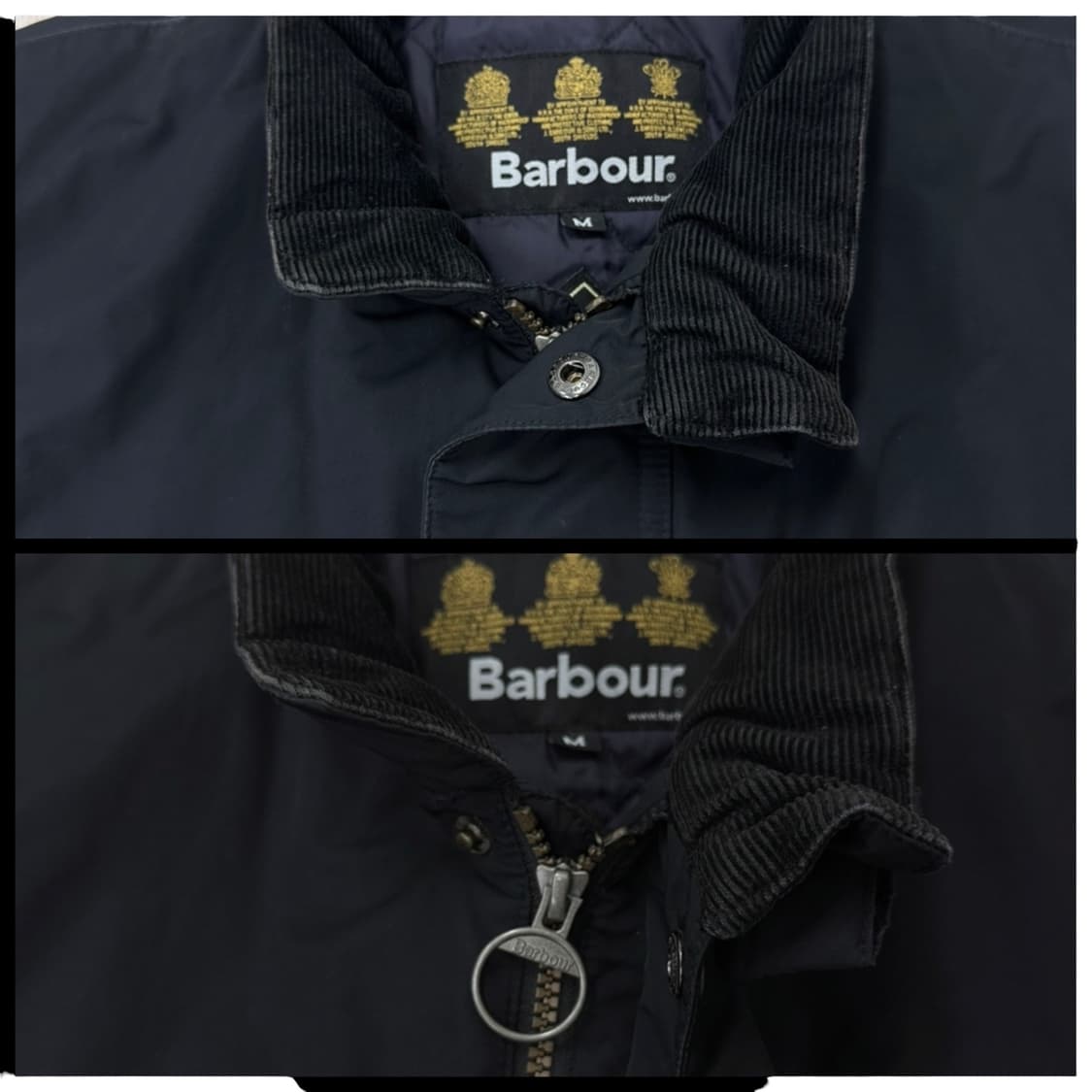 바버 고어텍스 누빔자켓 블랙네이비 (M) 상품이미지3