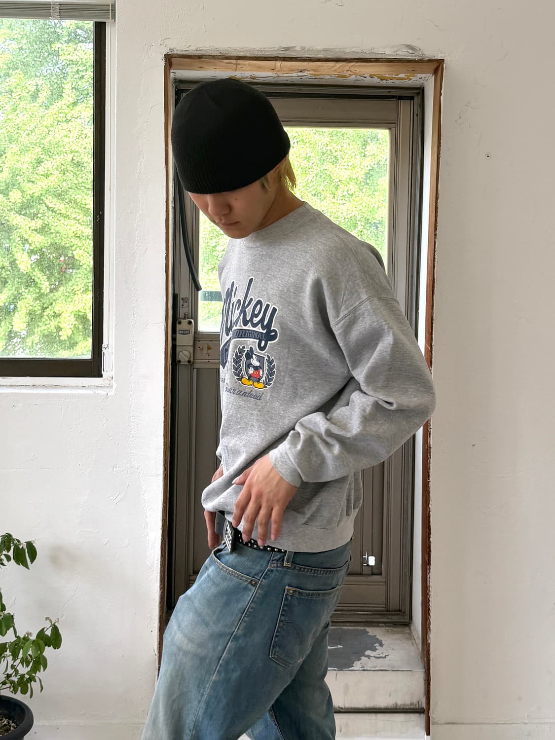 디즈니 미키마우스 맨투맨 그레이 상품이미지6