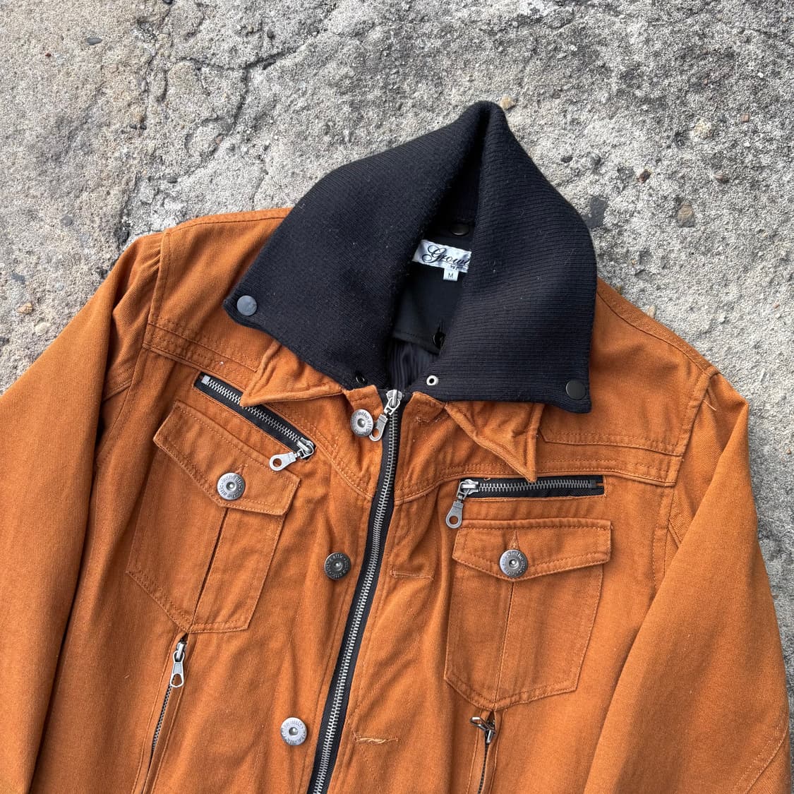 빈티지 다크 머스타드 레이어링 자켓 상품이미지2