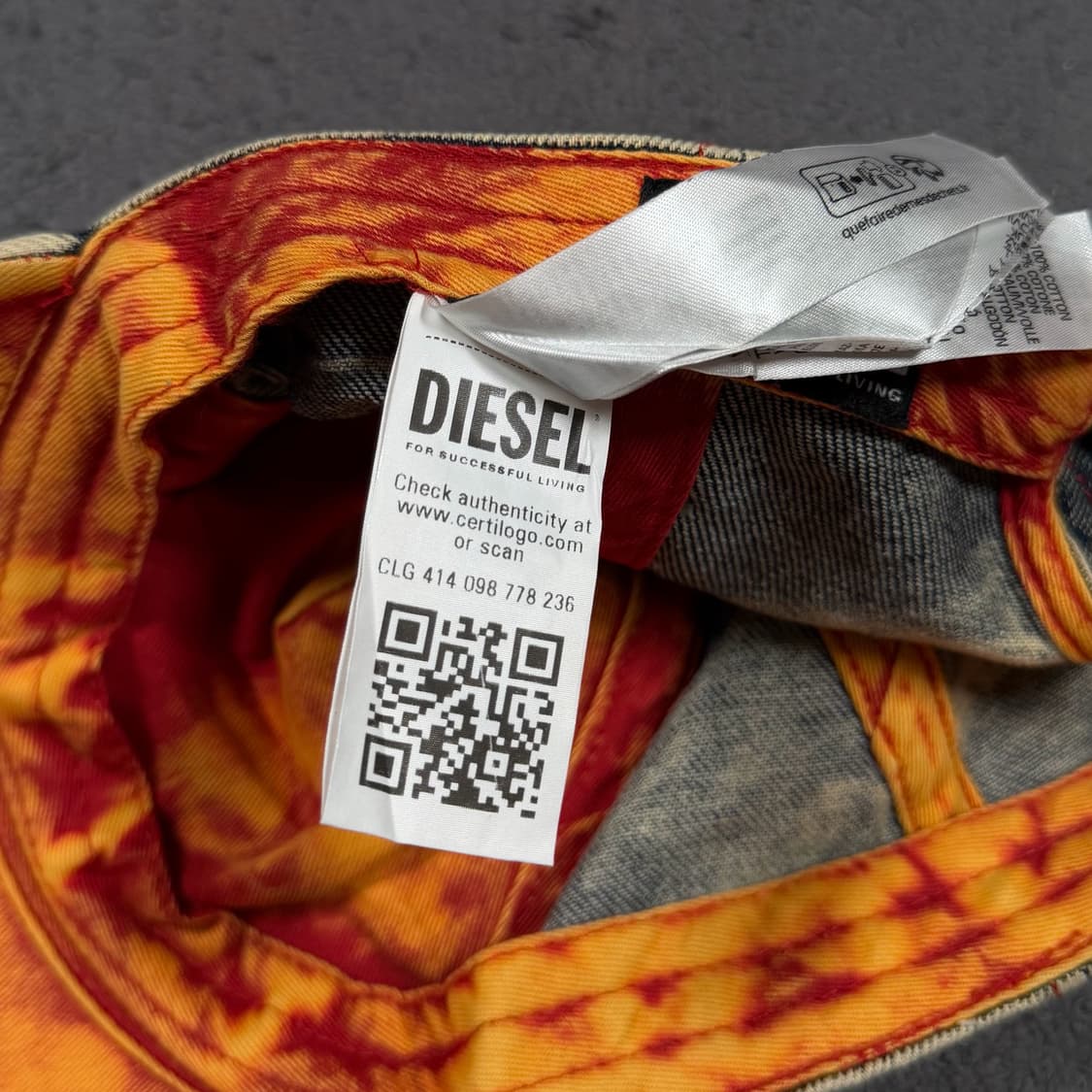 Diesel 디젤 C-세이몬 트리티드 데님 볼캡 상품이미지7