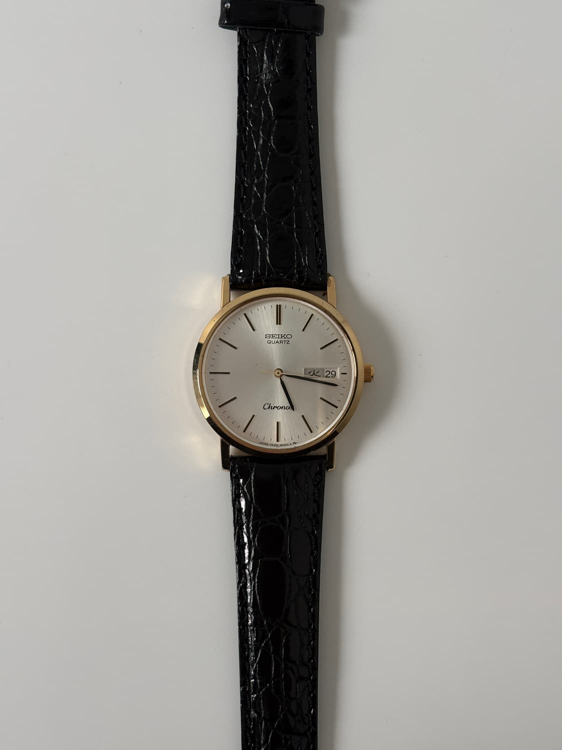 세이코 1980년대 Chronos 골드 쿼츠 남성 상품이미지3