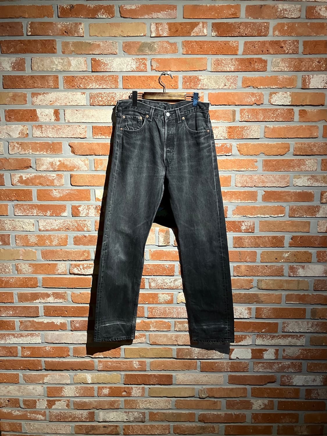90s USA 빈티지 리바이스 501 블랙 데님 팬츠 상품이미지1