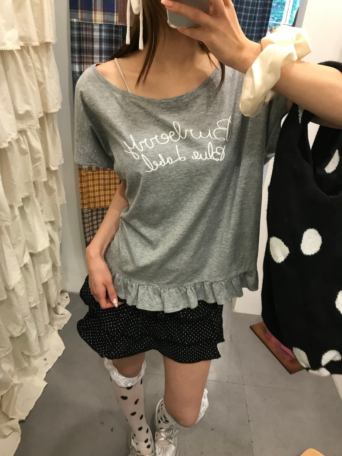 버버리 블루라벨 프릴 반팔 티셔츠 상품이미지5