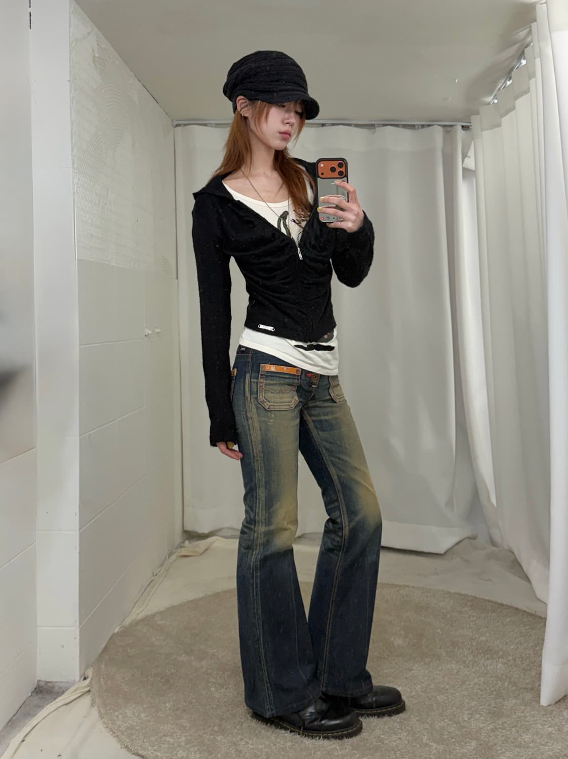 에드윈 브라운 웨스턴 펑크 딱붙 코디 세트 상품이미지2