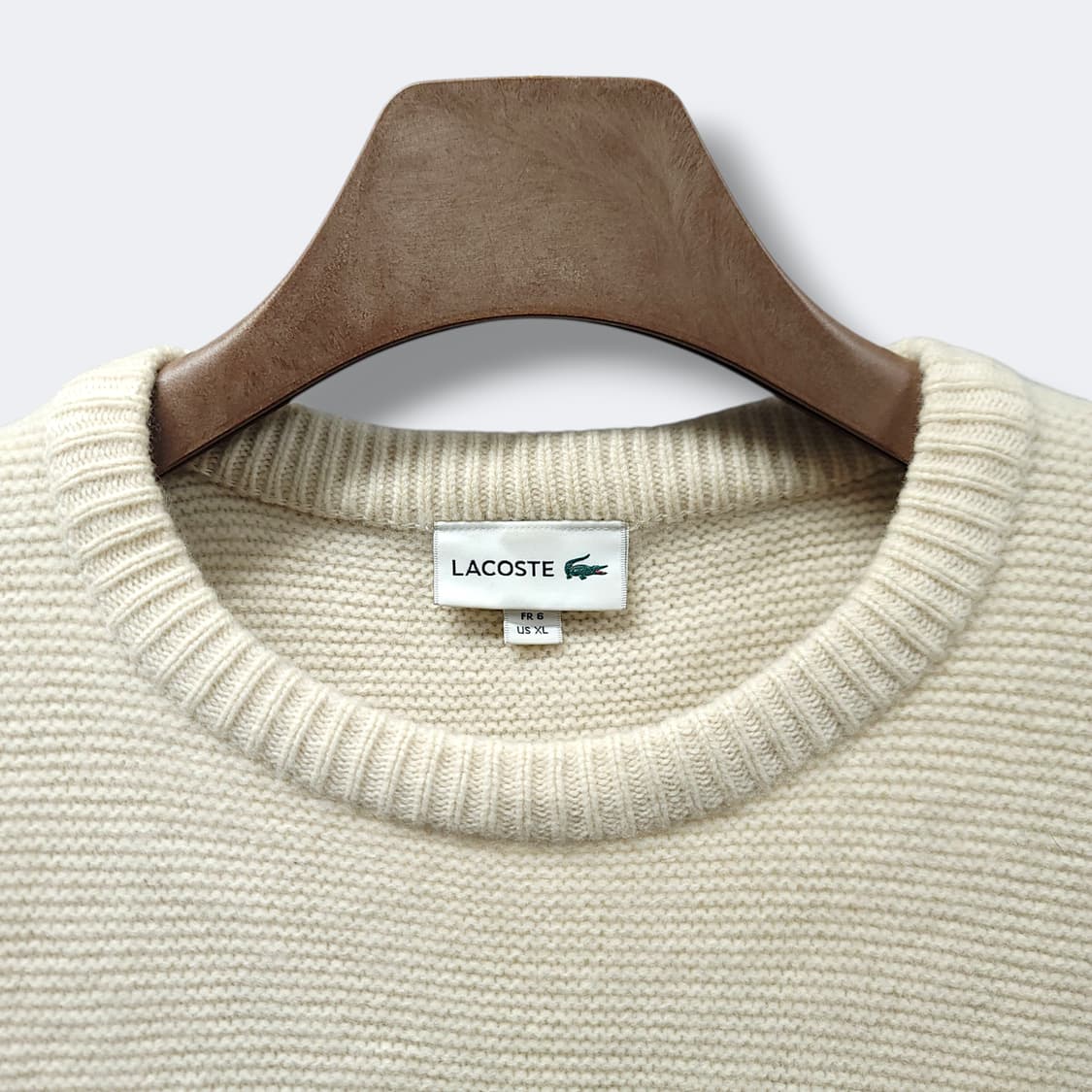 [110/XL] 라코스테 크림 스트라이프 멀티컬러 니트 상품이미지8