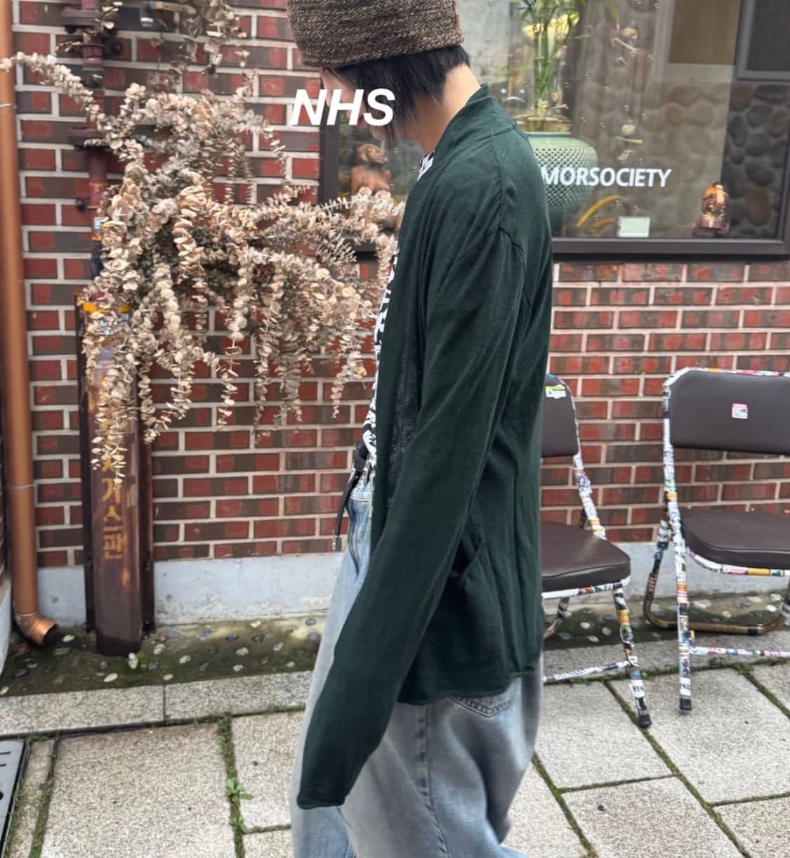 Kolor 테일러디테일 그린 가디건 상품이미지6