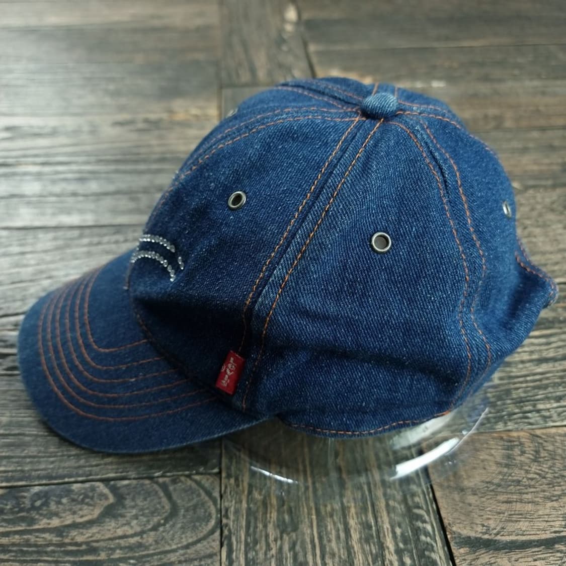 [리바이스] Y2K 빈티지 큐빅 로고 포켓 데님 볼캡 M19586 상품이미지4