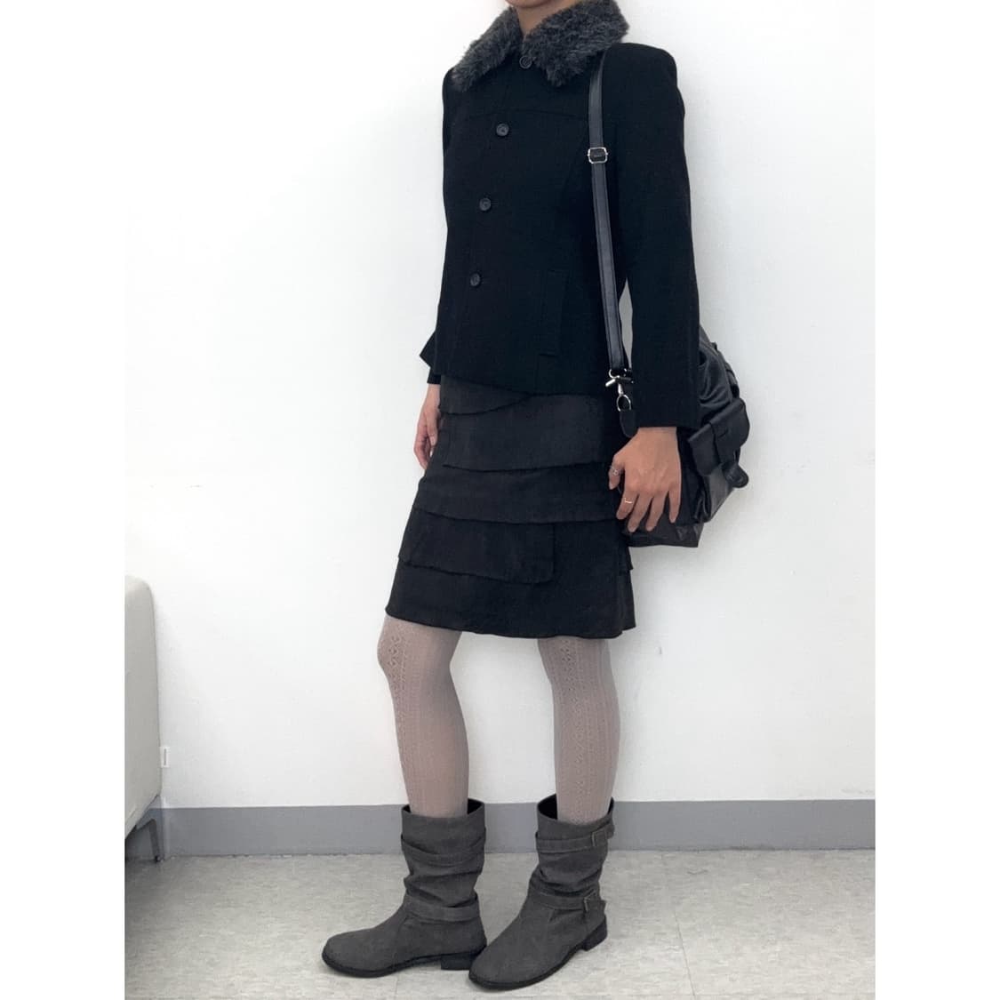 빈티지 블랙 울 자켓 상품이미지3