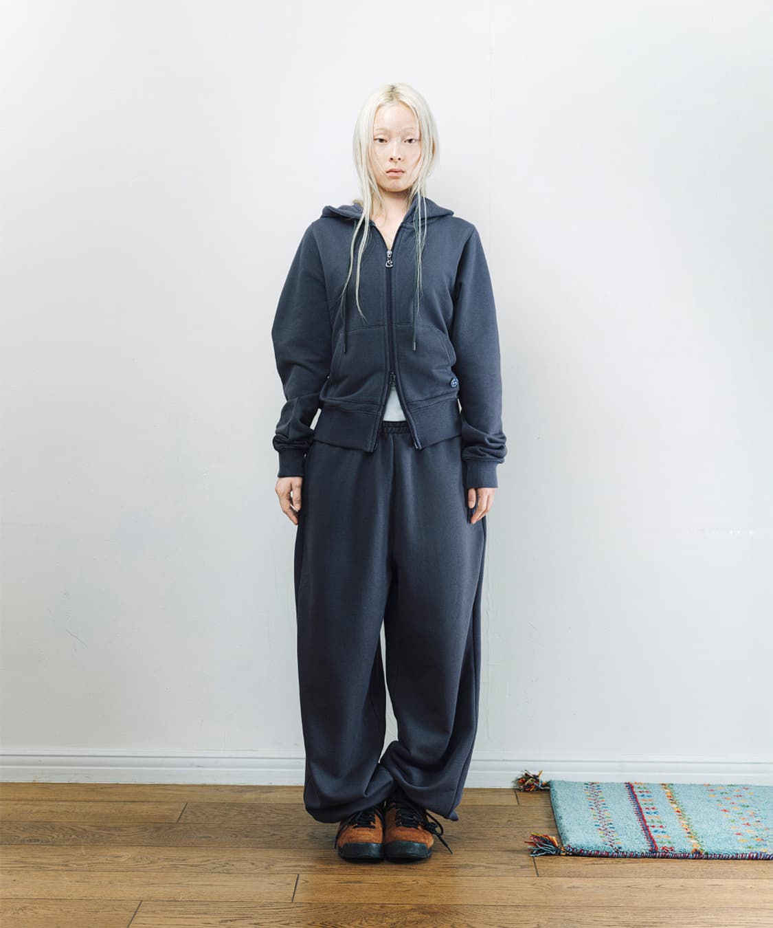 코이세이오 038 코지 후드집업 / 컴피 스웻 팬츠 차콜 상품이미지1