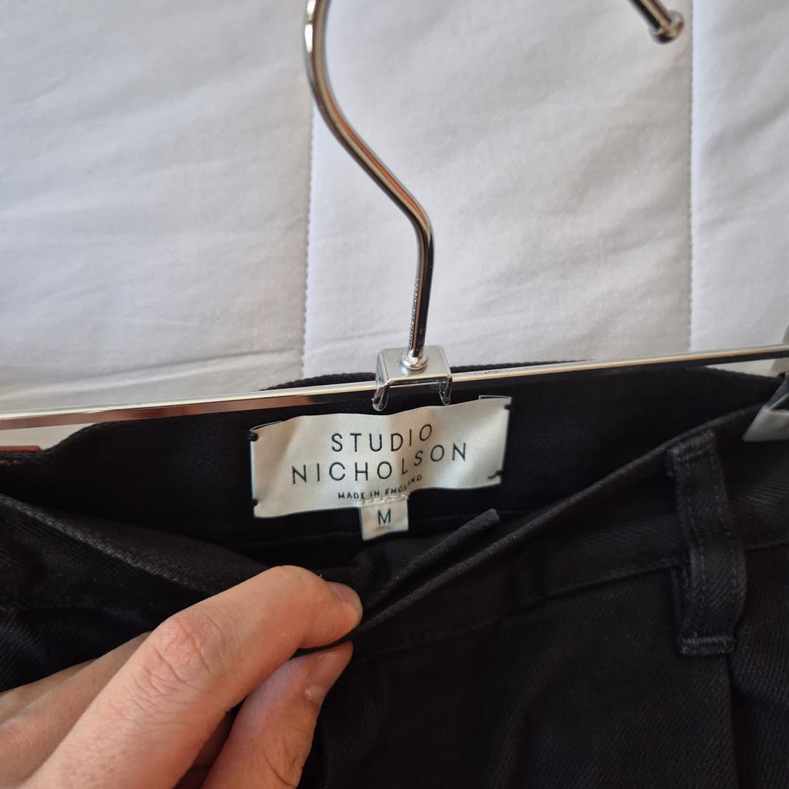 [M] 스튜디오니콜슨 푸크 puch 데님 팬츠 블랙 상품이미지2