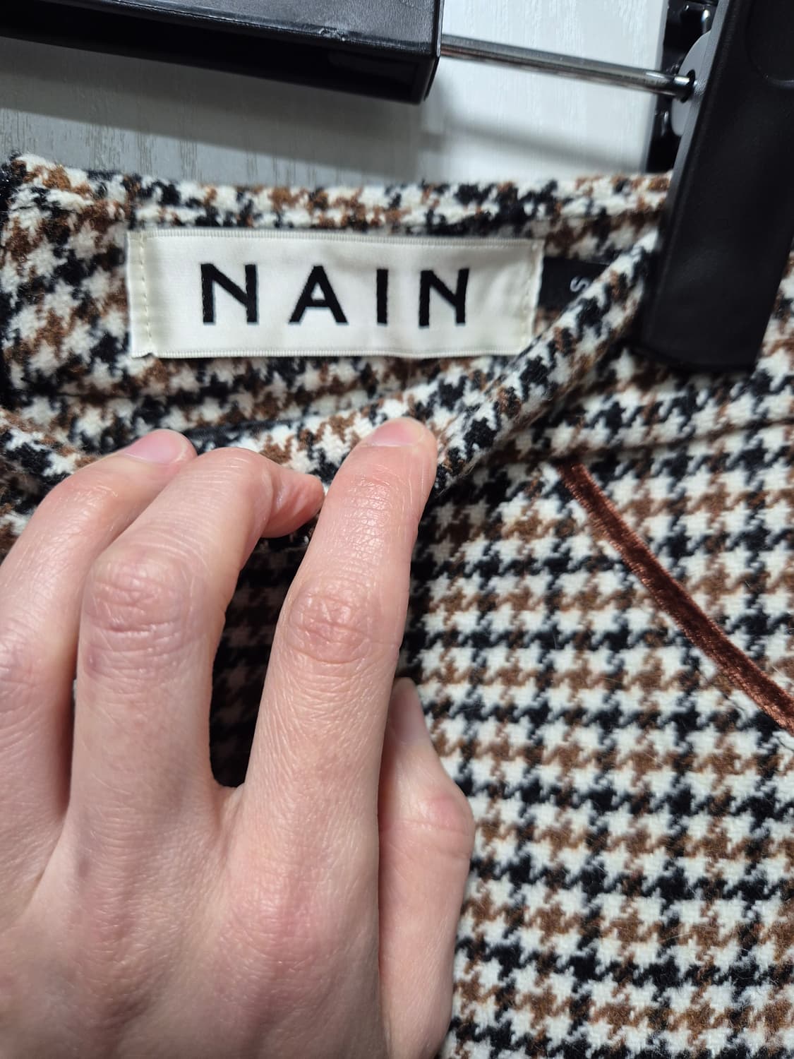 (세일)(새상품)NAIN 나인 체크 패턴 미니 스커트 상품이미지3