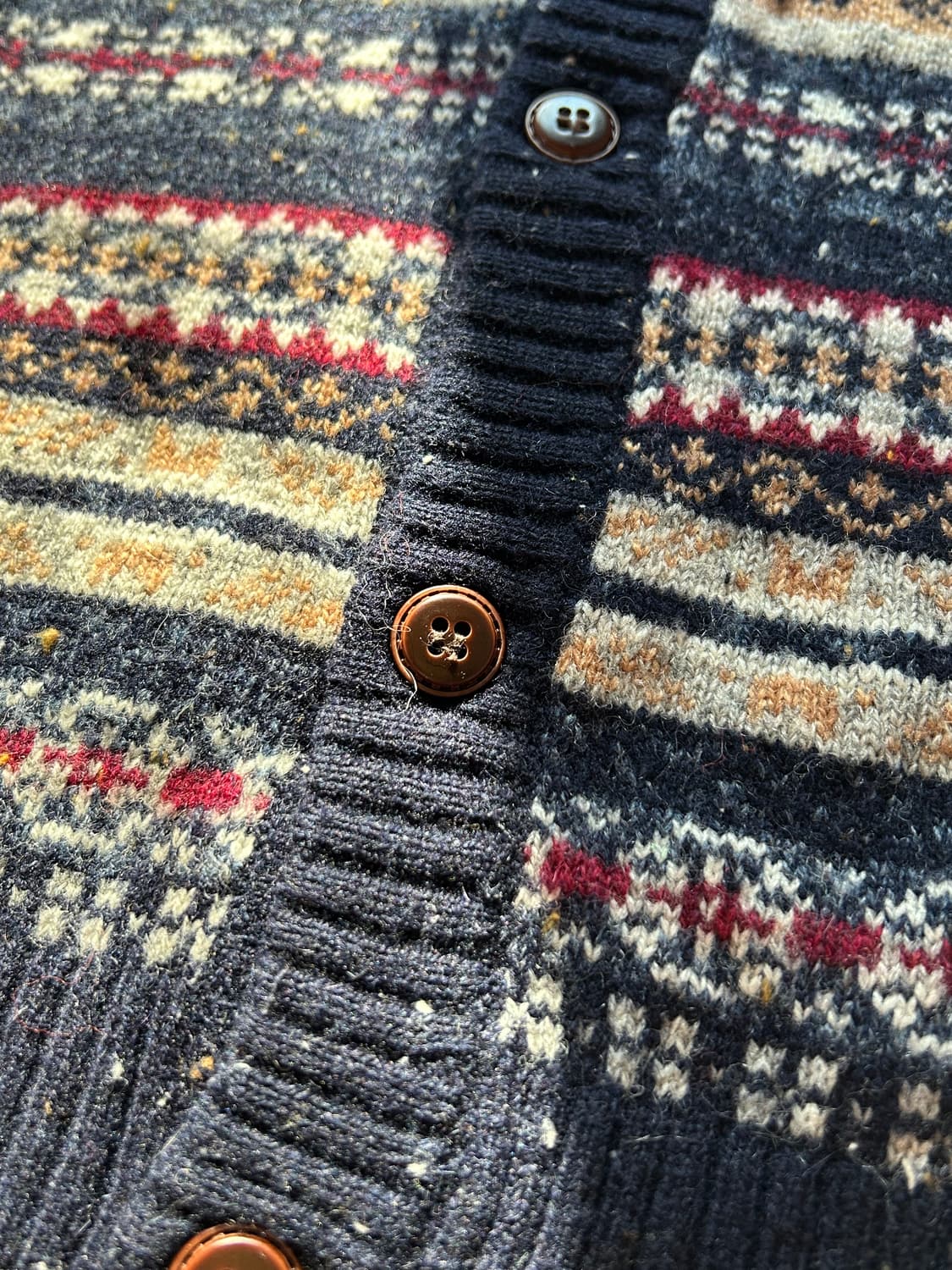 빈티지 페어아일 니트 베스트 상품이미지4