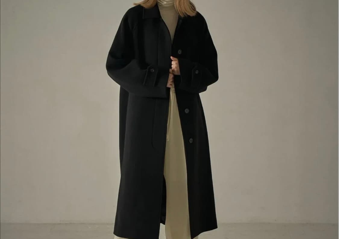 파사드패턴 캐시미어 발마칸 코트 블랙 Small 상품이미지1