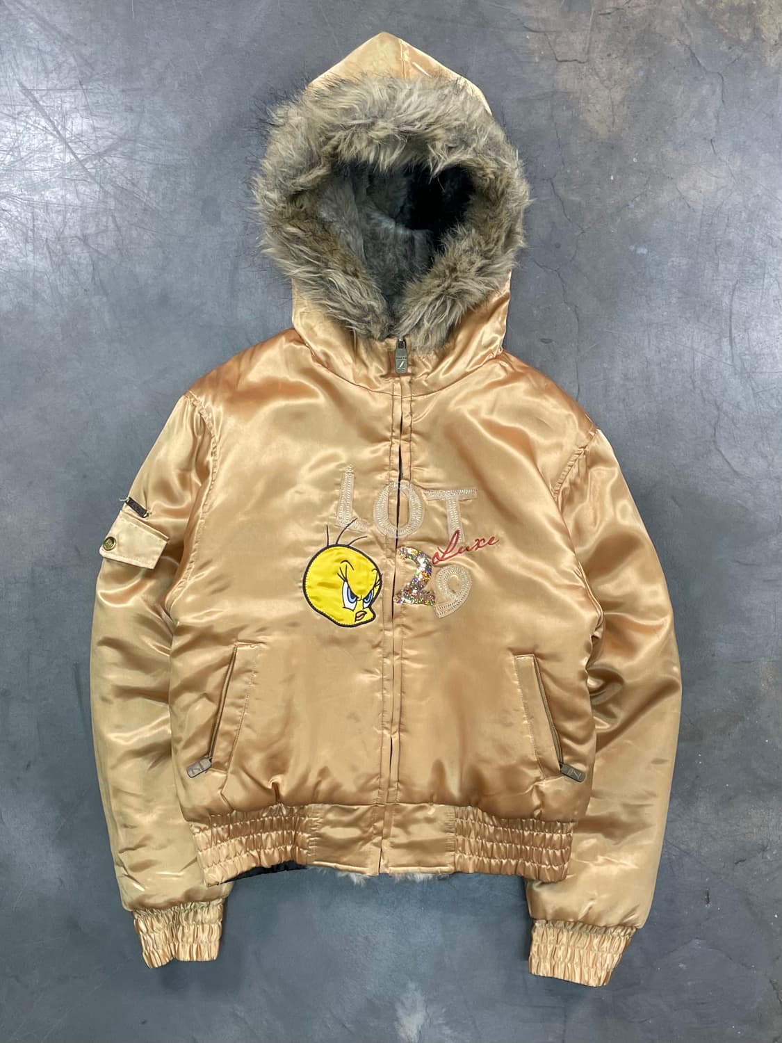 Lot29 트위티 리버시블 크롭 퍼 후드 자켓 상품이미지4