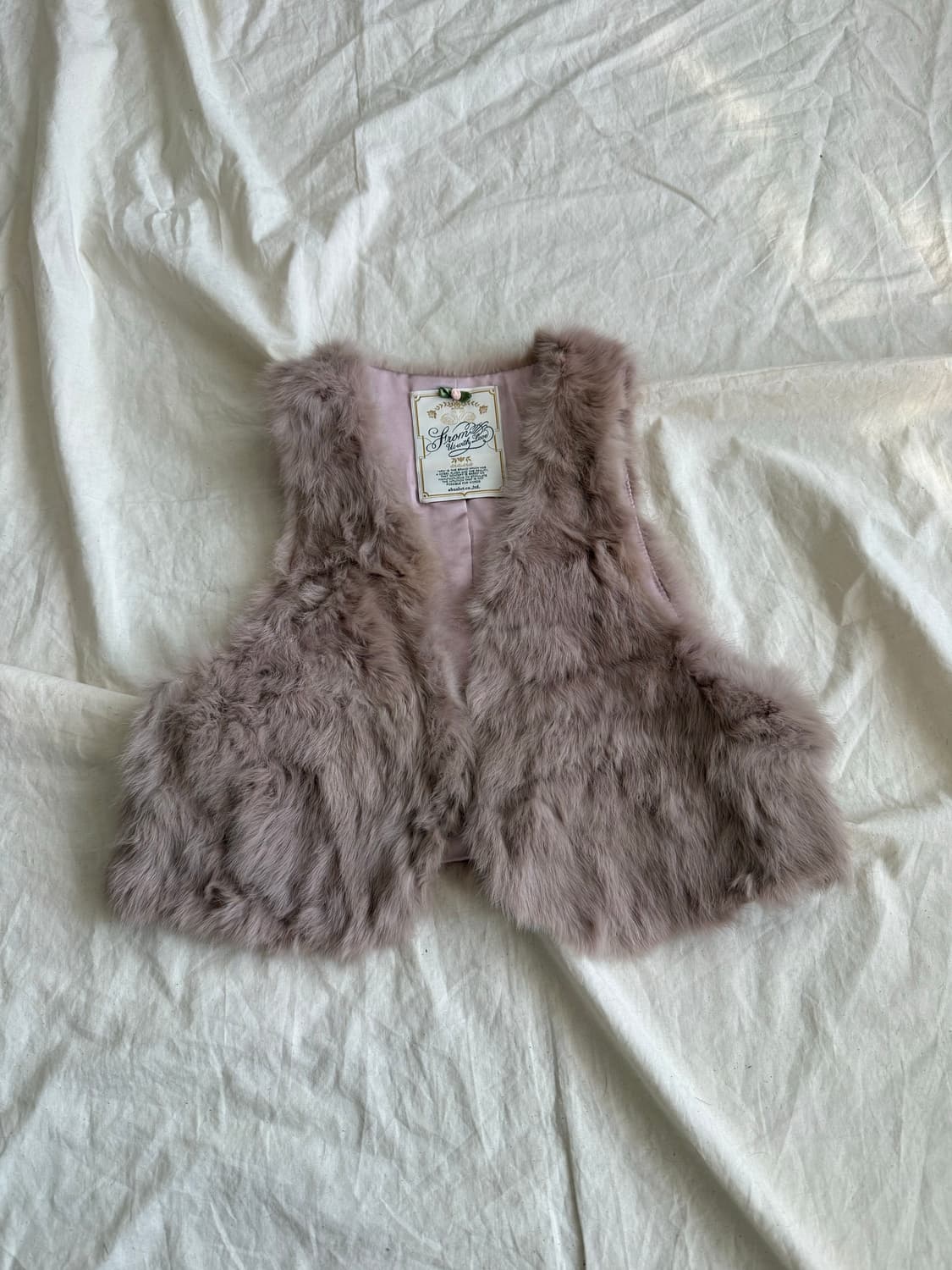 인디핑크 래빗퍼 크롭 베스트  상품이미지1