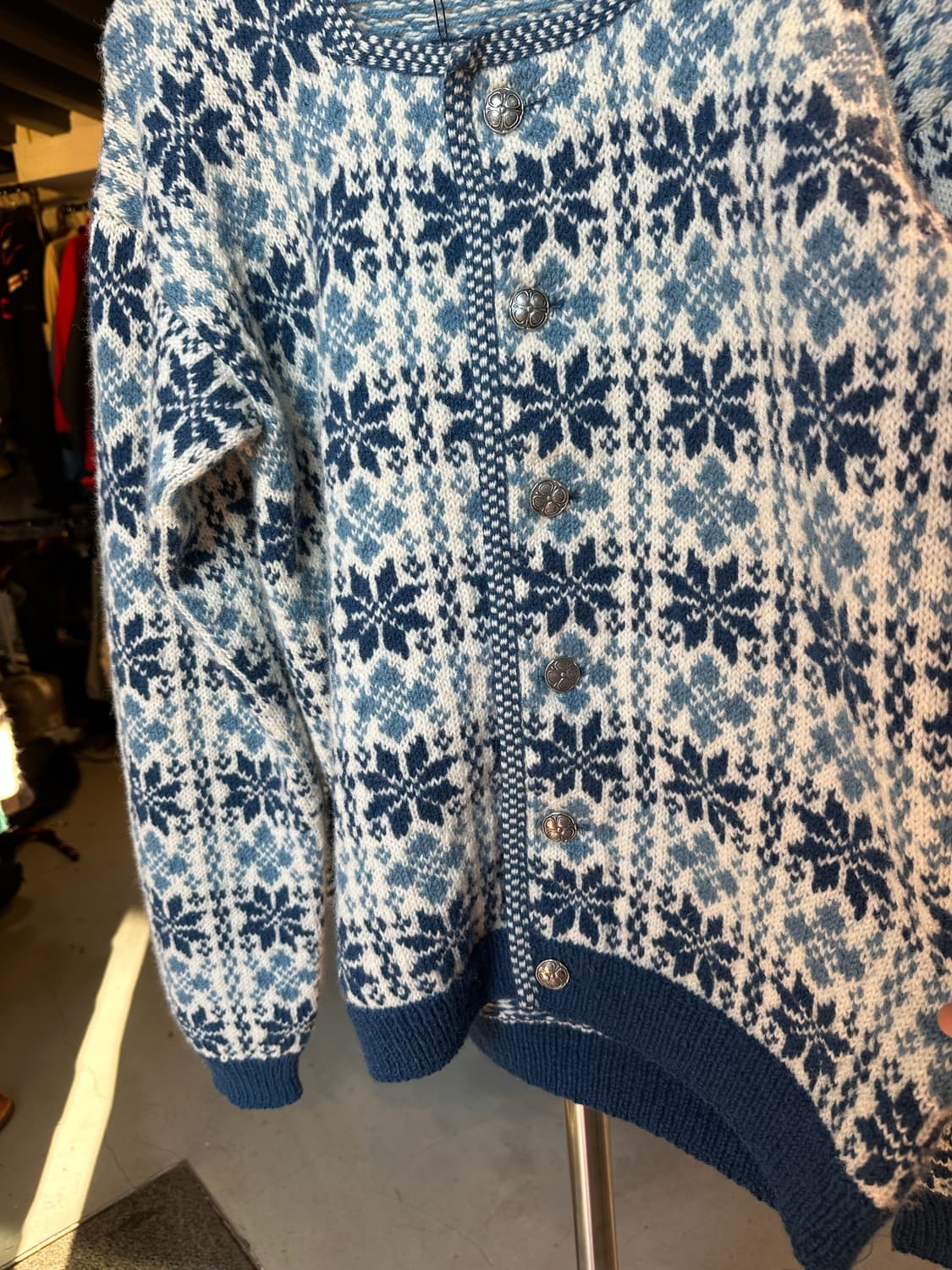 Husfliden Bergen 핸드니트 헤비 울 노르딕 스웨터 상품이미지4