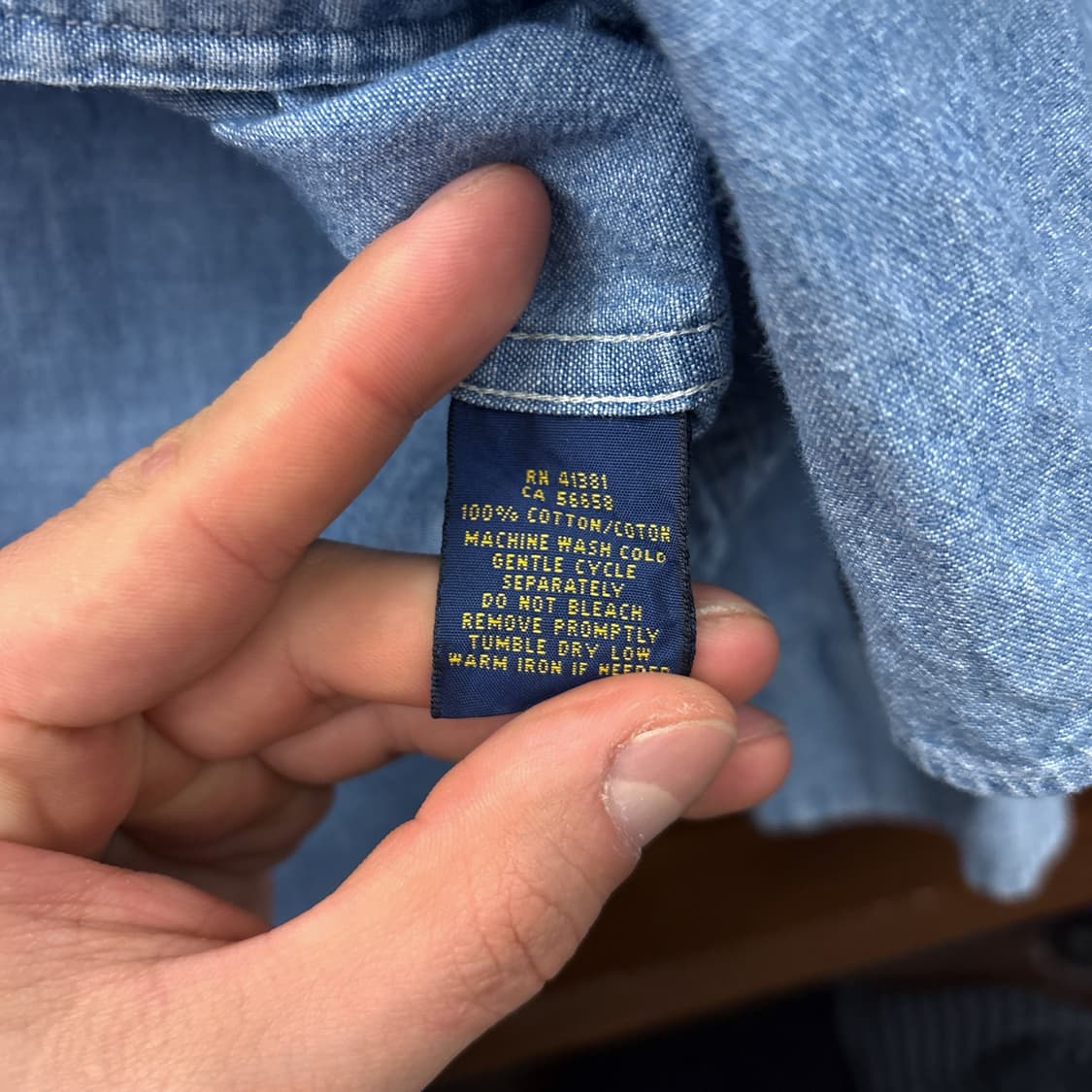 신형라벨 폴로 랄프로렌 릴렉스핏 RP65플래그 샴브레이 셔츠 N1084 상품이미지9