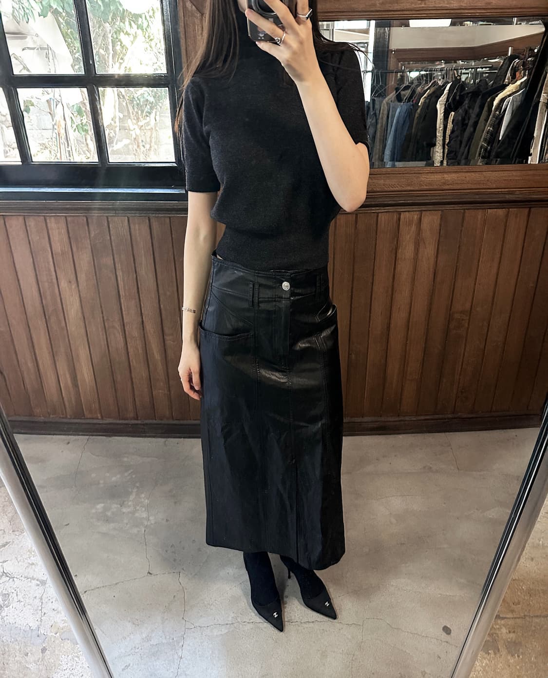 ISABEL MARANT ETOILE leather long skirt 상품이미지2
