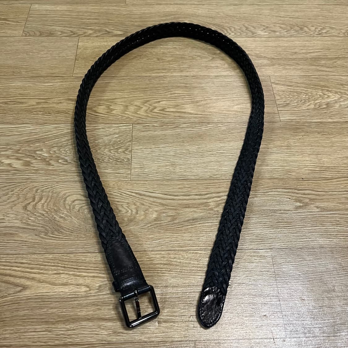 빈폴 소가죽 매쉬 꽈배기 벨트 위빙 웨빙 블랙 BE3282M235 상품이미지4