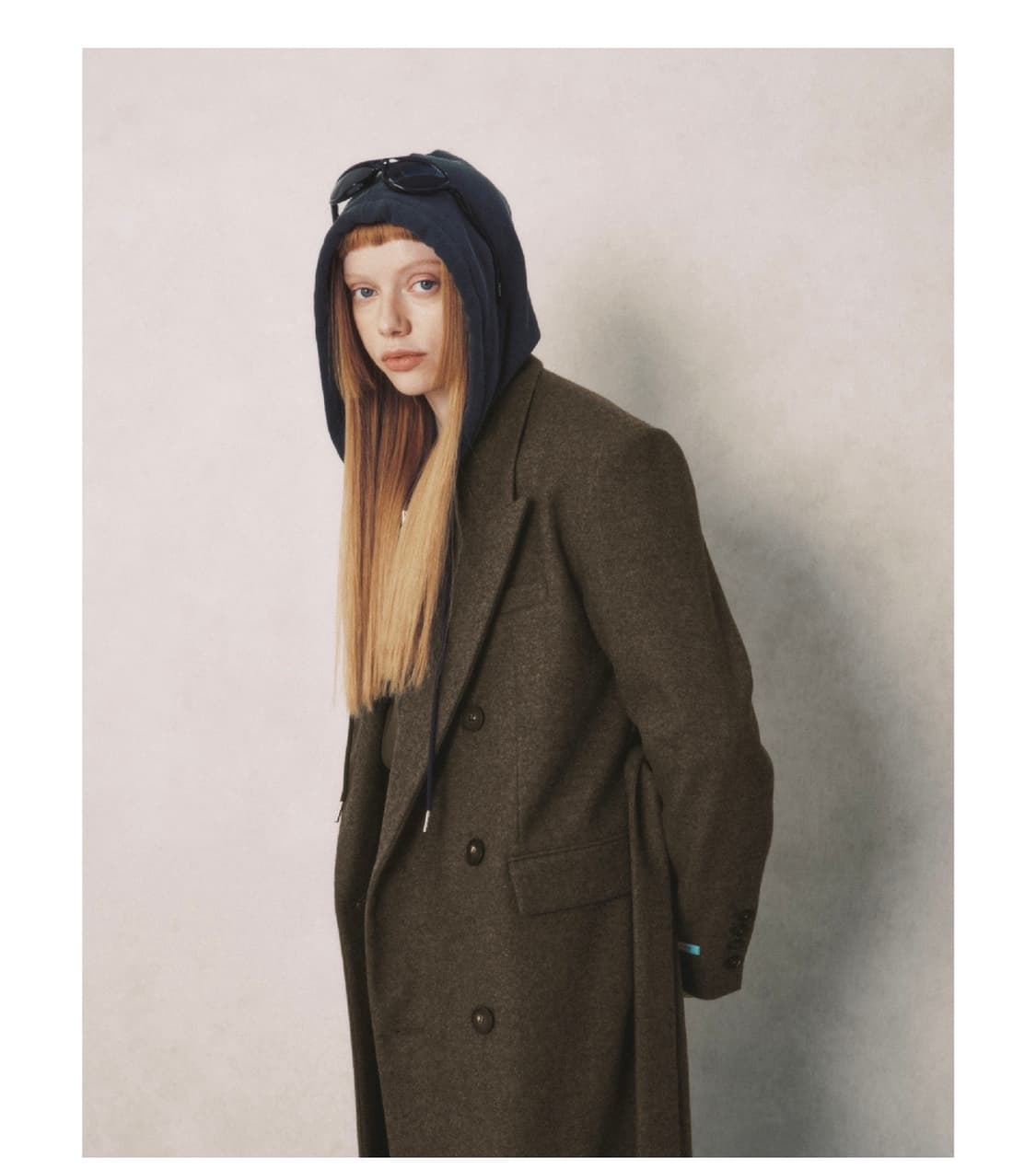 인스턴트펑크 오버사이즈 헤링본 울자켓 브라운 상품이미지2