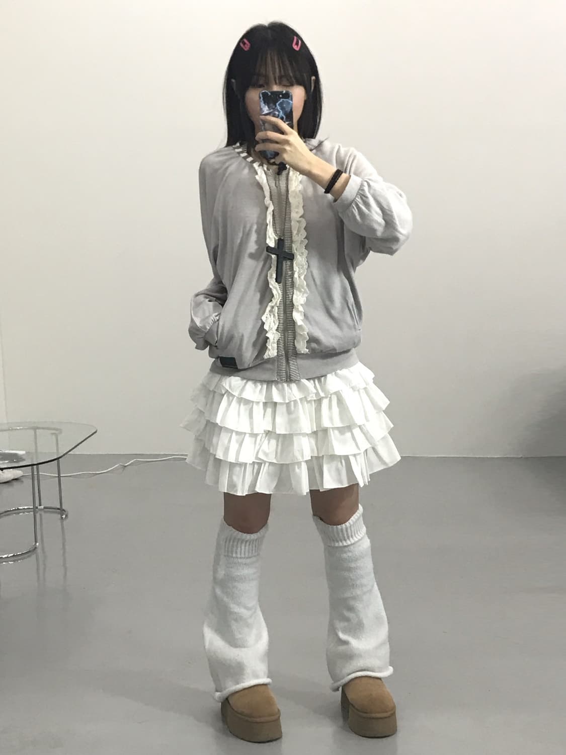 Zucca Frill Zip Up Top 상품이미지2