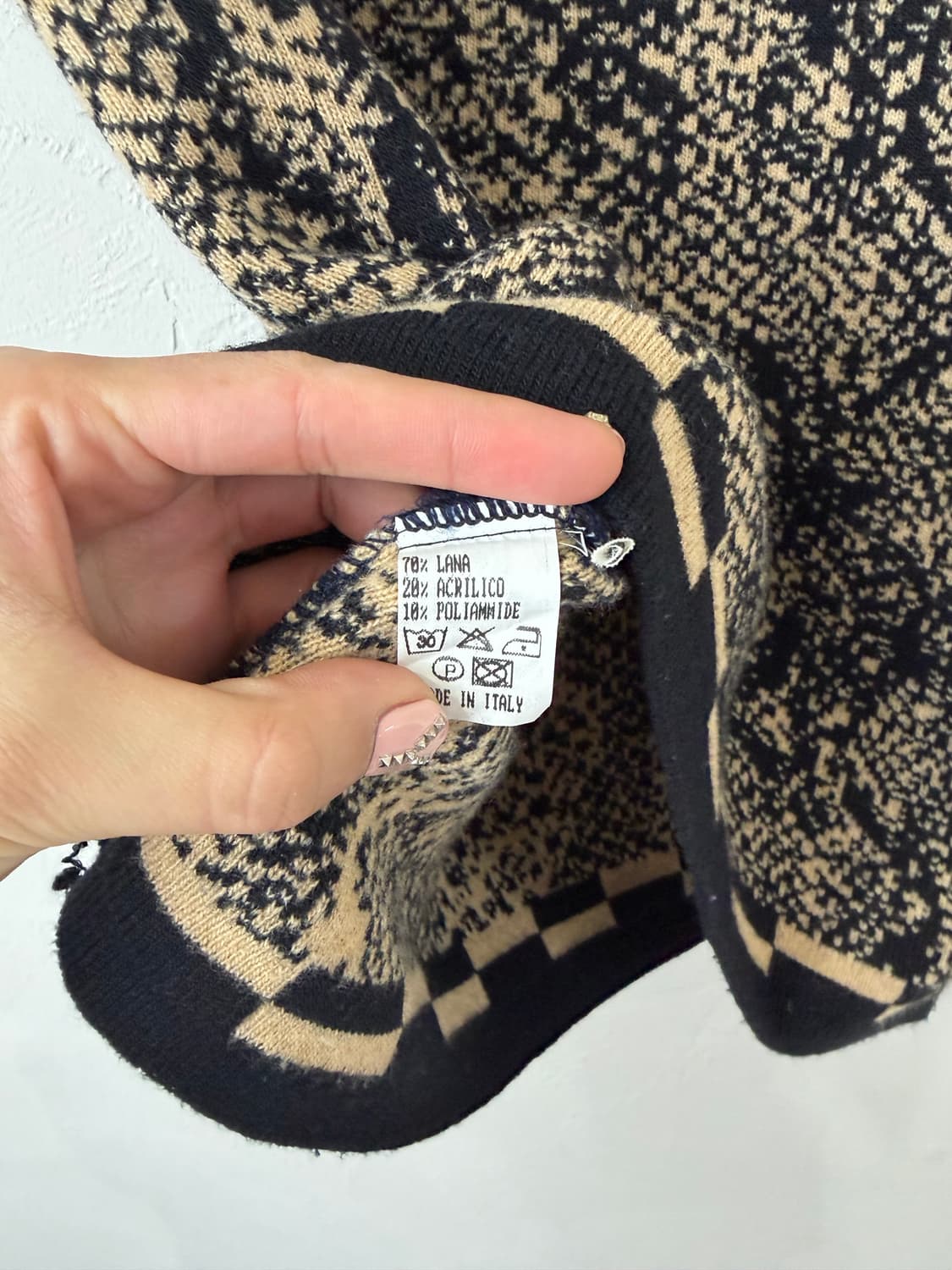 90s 이태리 빈티지 파이톤 니트 스커트 상품이미지4