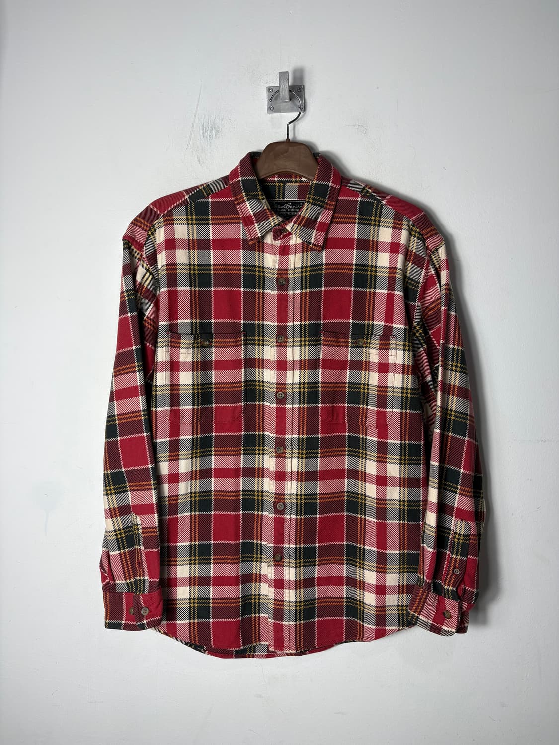 에디바우어 헤비 코튼 레드 체크 셔츠 상품이미지1