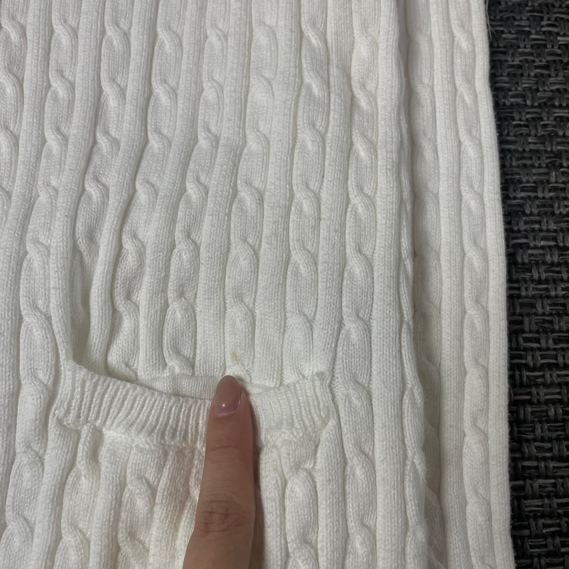 폴로랄프로렌 블루포니 화이트 꽈배기 긴팔 가디건 XS 상품이미지6