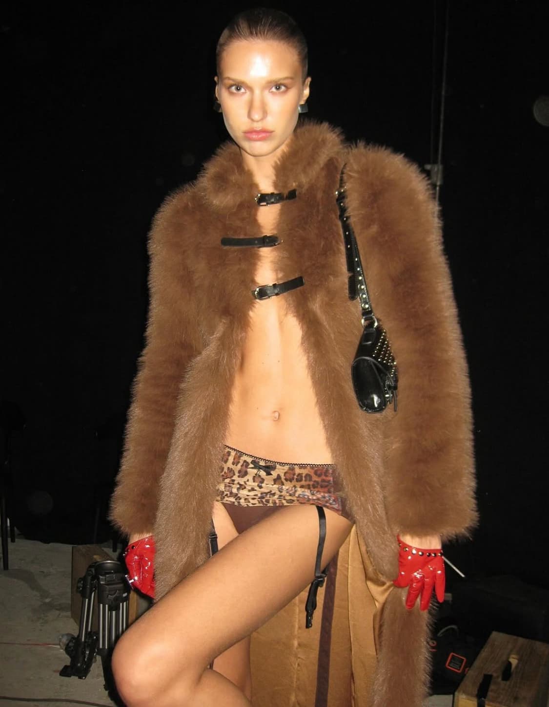 Fancì club Gemma long fur coat GREY S 상품이미지1