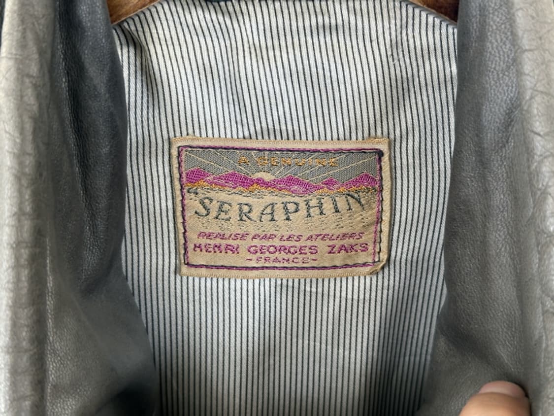 80-90'S SERAPHIN 레더 보머 (L~XL) 상품이미지9