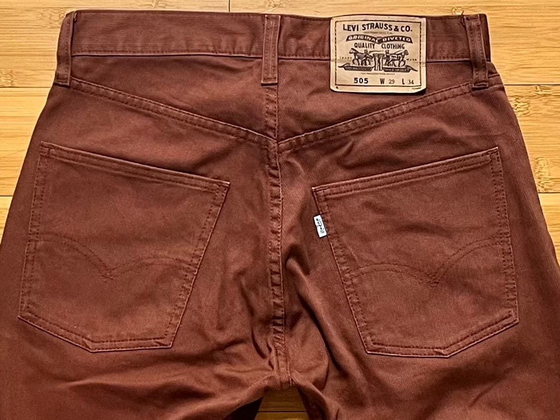 리바이스 505 화이트탭 브릭진 데님팬츠 W29 L34 상품이미지4