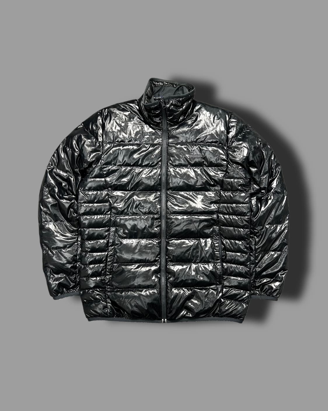 아디다스 블랙 유광 경량패딩 2XL 상품이미지4