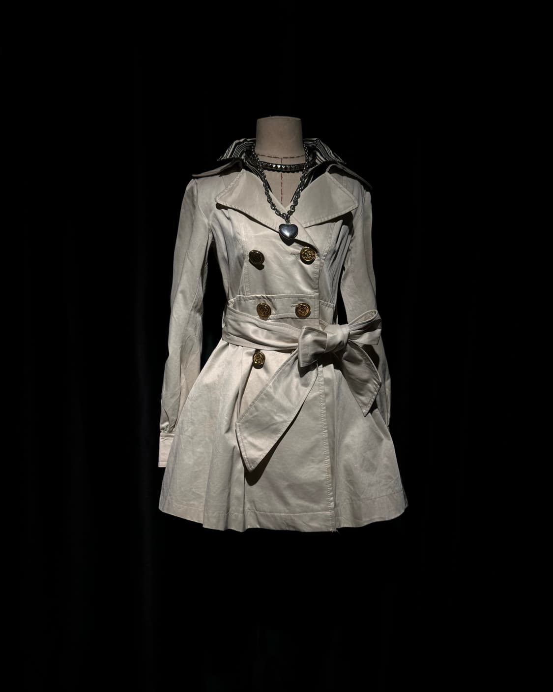 BYEBYE 골드버튼 트렌치코트 상품이미지1